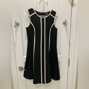 Sleeveless Black/ Cream Dress